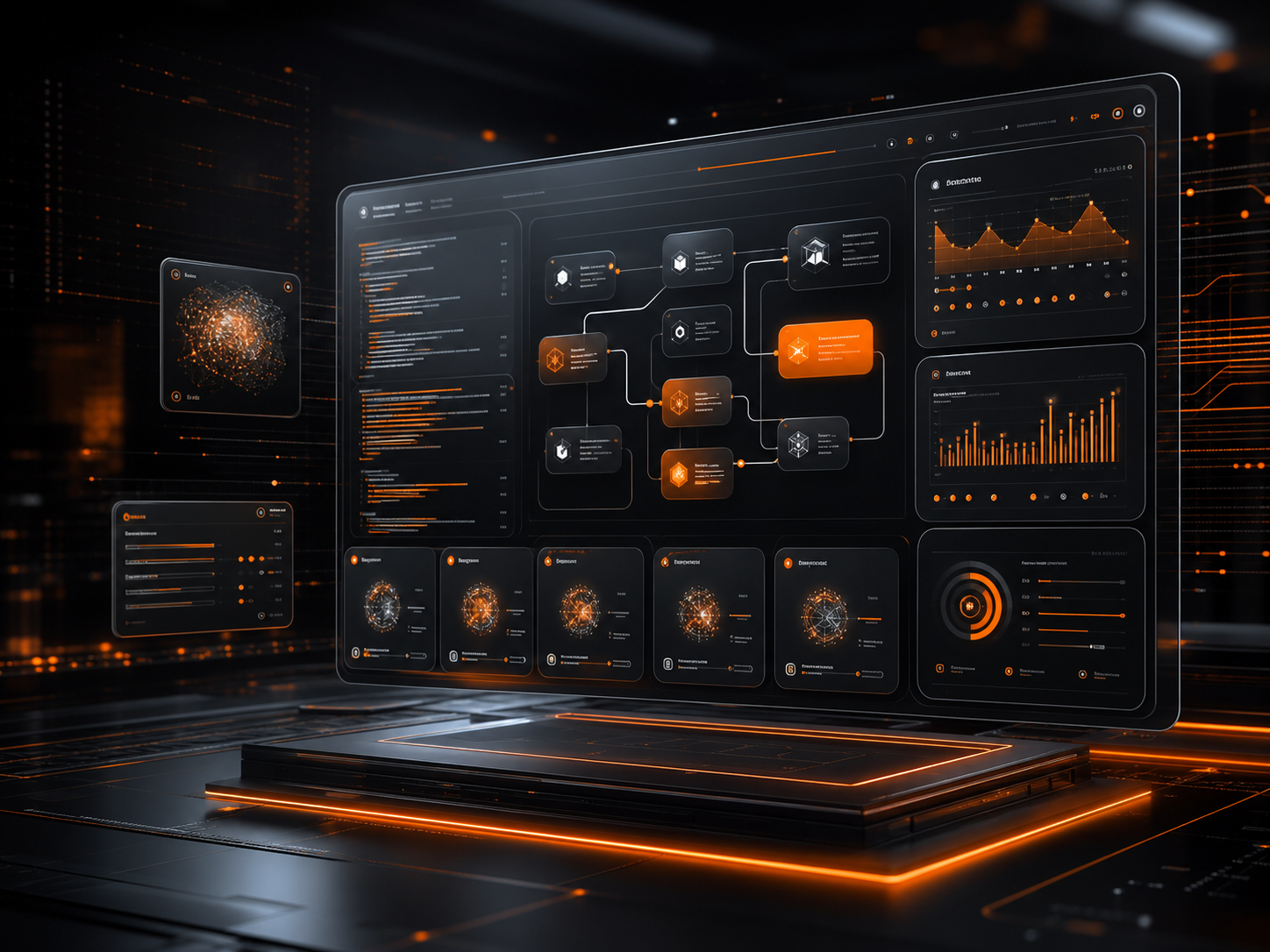 AI automation dashboard and workflow interface